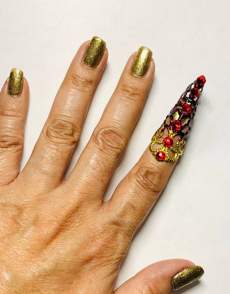 Blutige Vampirkralle, Metall Nagelschutz, Fingerspitze, Kristall Krallen Ring, Nagelabdeckung, Nagelschutz Blutige Vampirkralle, Metall Nagelschutz, Fingerspitze, Kristall Krallen Ring, Nagelabdeckung, Nagelschutz von TheLegacyArt