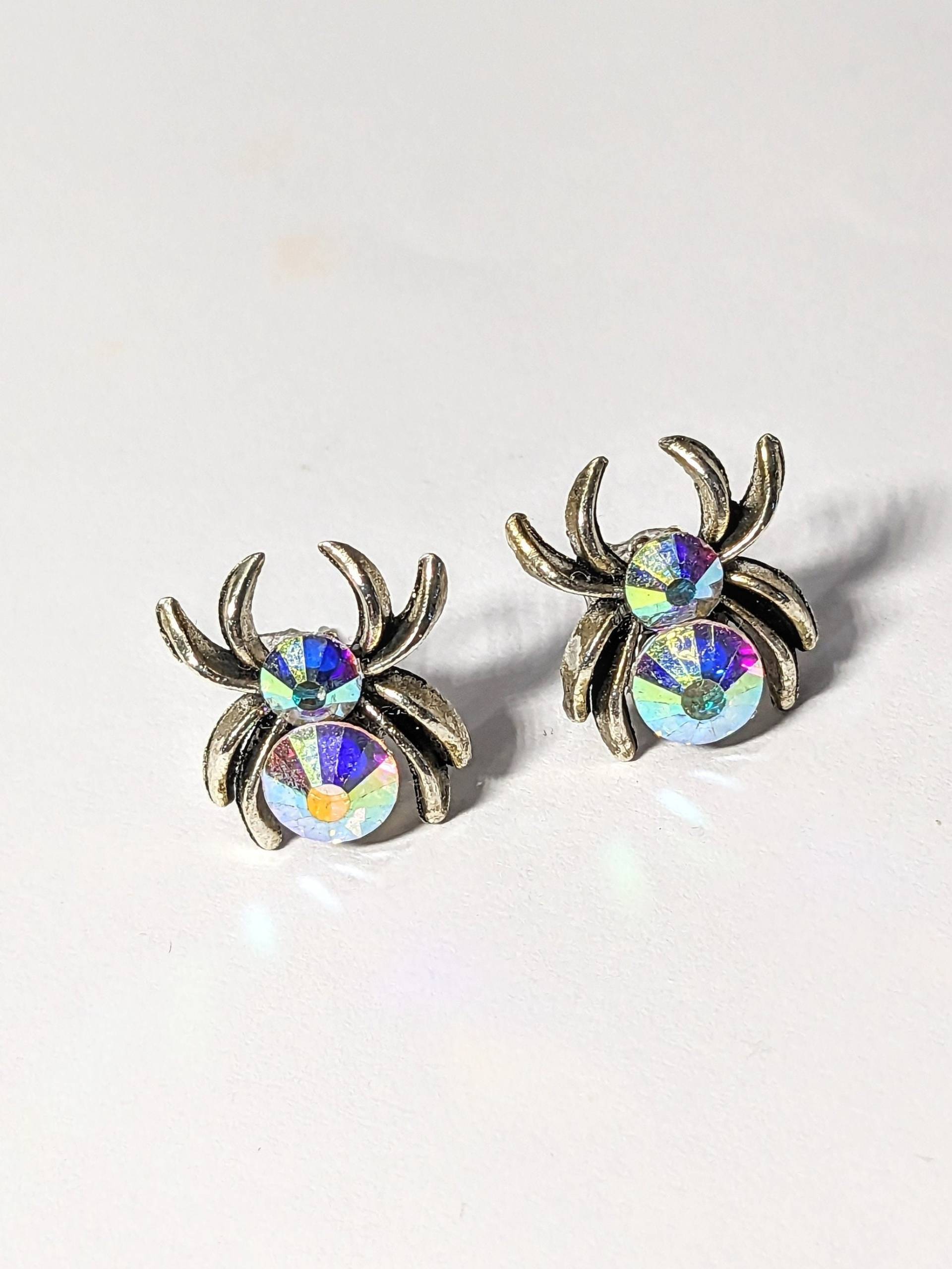 Spinne Ohrstecker, Spinnen Ohrringe, Kristall Unisex Schmuck Spinne Ohrstecker, Spinnen Ohrringe, Kristall Unisex Schmuck von TheLegacyArt
