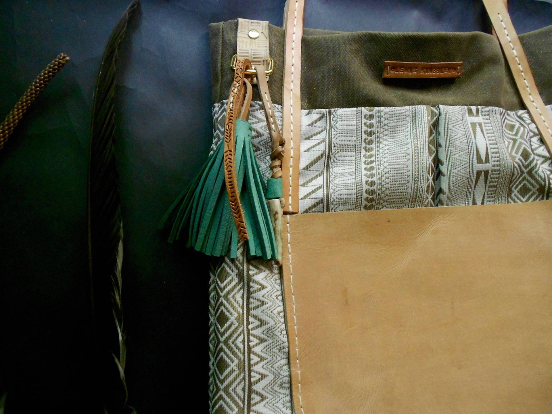 Holbrook + Martexin Gewachstem Canvas Pflanzlich Gegerbtes Ledereinkaufstasche Holbrook + Martexin Gewachstem Canvas Pflanzlich Gegerbtes Ledereinkaufstasche von TheLewisKingsleyCo