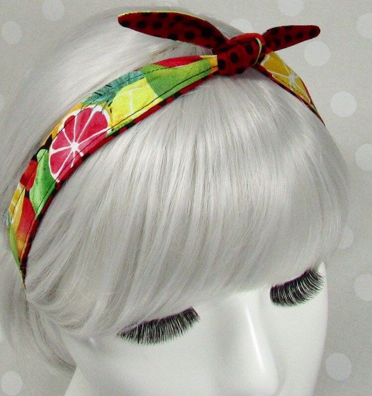 Sommer-Obst-Druck/Rutschfrei Stirnband Gut Für Feine Oder Dünne Haare Handgefertigt Sommer-Obst-Druck/Rutschfrei Stirnband Gut Für Feine Oder Dünne Haare Handgefertigt von TheLingeringMuse
