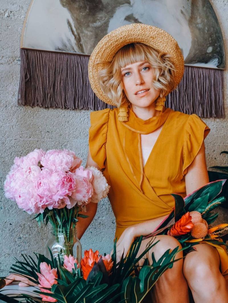 Quasten Ohrringe - Ringelblume von TheLittleAvocado