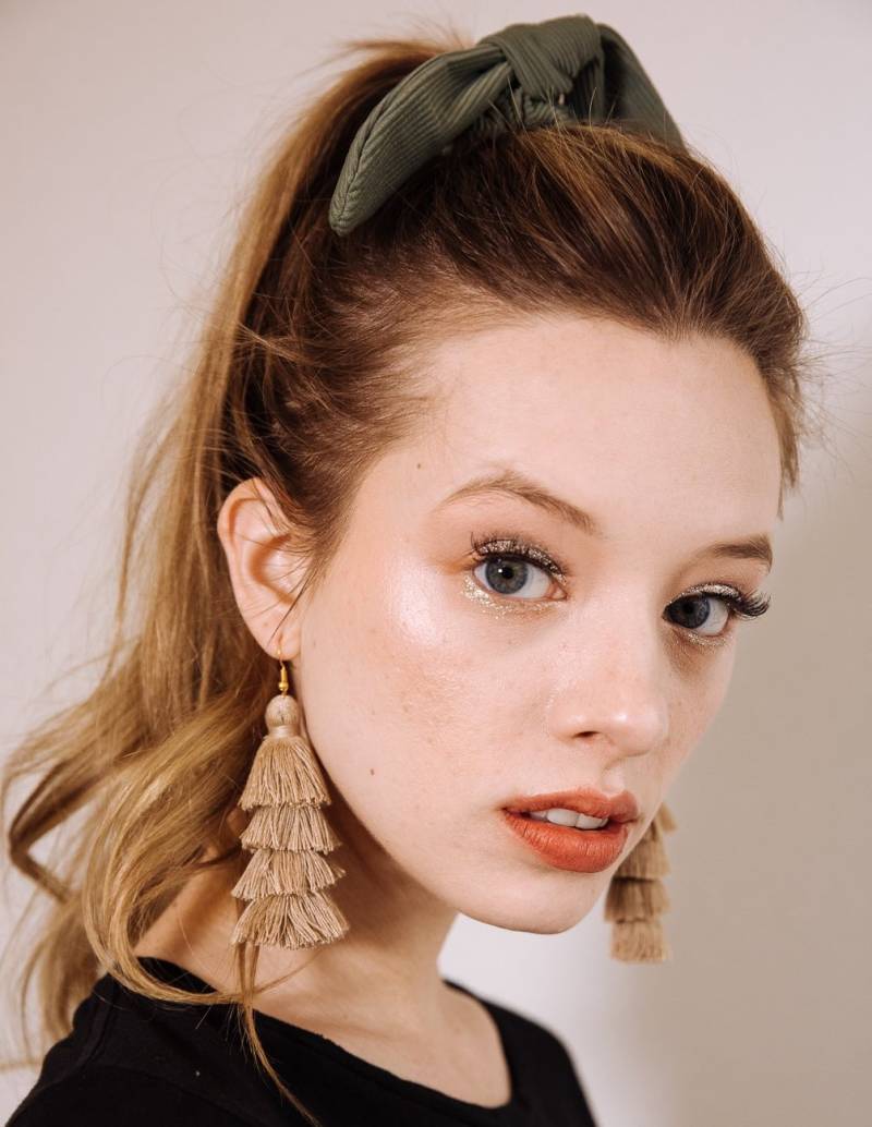 Quasten Ohrringe - Stein von TheLittleAvocado