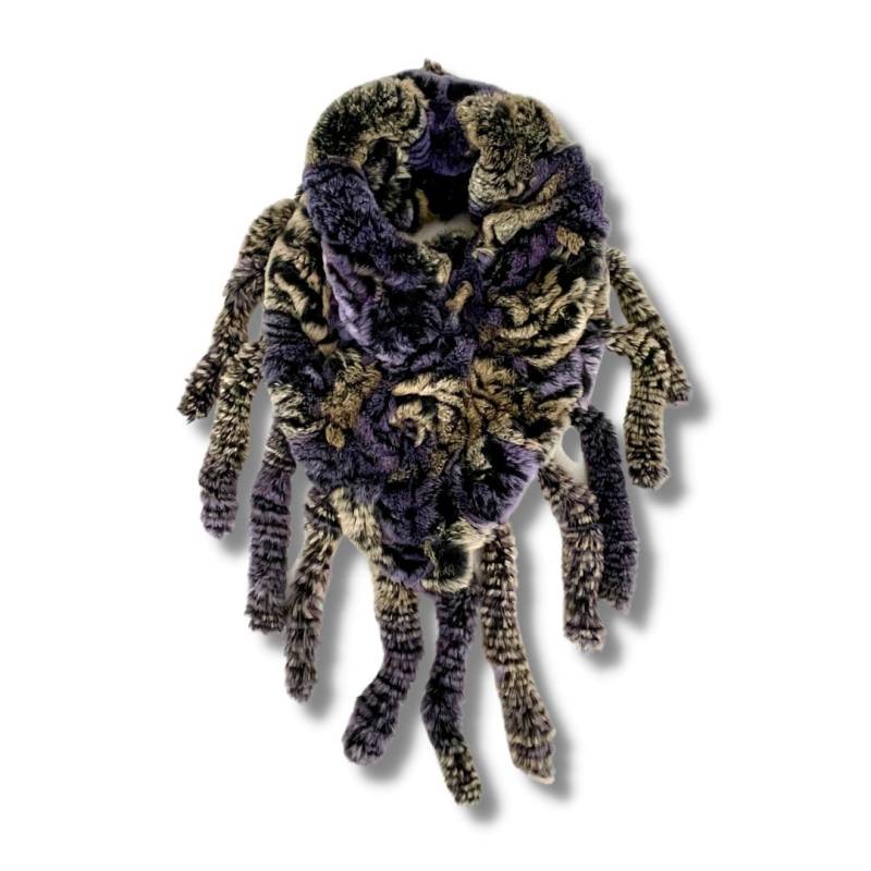 Echtpelz Schal. Rex Kaninchenfell Stola, Wrap, Hase Dreieckstuch von TheLittleFurShop