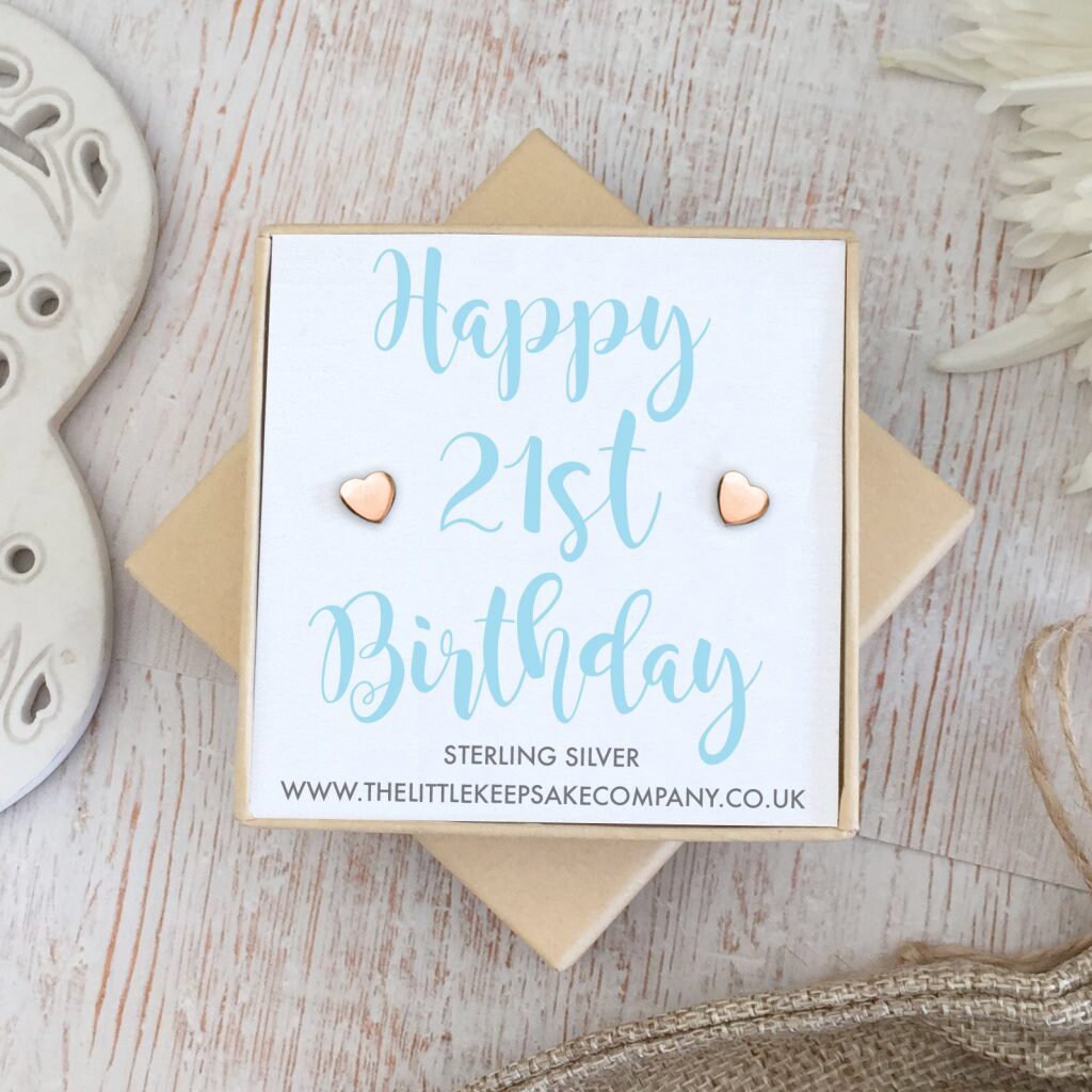 Rosegold-Vermeil-Ohrringe Mit Zitaten - "Happy 21st Birthday' Rosegold-Vermeil-Ohrringe Mit Zitaten - "Happy 21st Birthday' von TheLittleKeepsakeCo