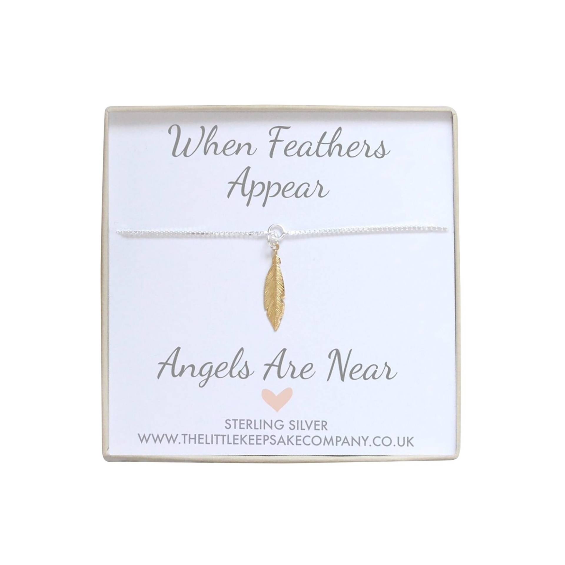 Wenn Federn Erscheinen Armband - Mini Gelb Gold Feder Wenn Federn Erscheinen Armband - Mini Gelb Gold Feder von TheLittleKeepsakeCo