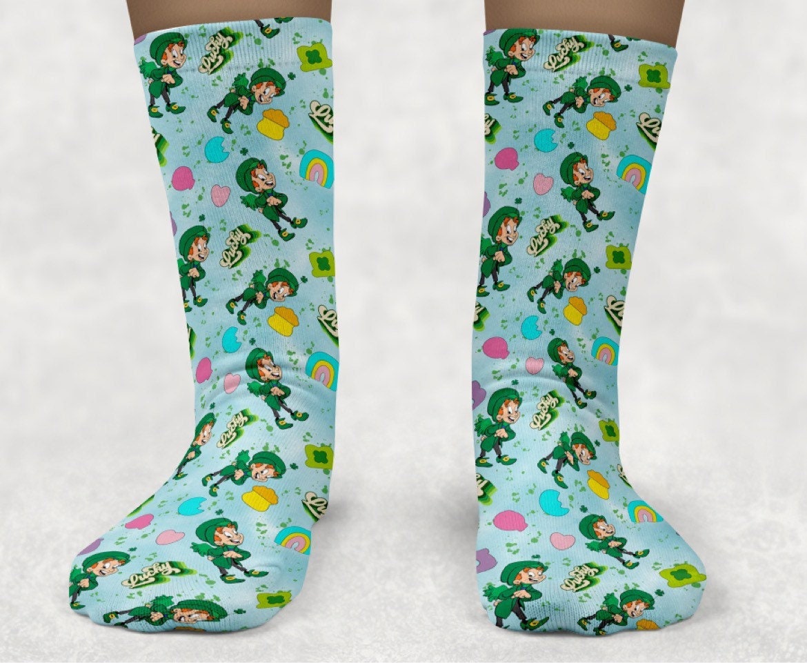 Glücksbringer Socken, St Patricks Day Glückssocken Für Kinder, Socken Erwachsene, Lustige Kleinkindsocken, Neuheitssocken, Custom Kindersocken von TheLittleReasons