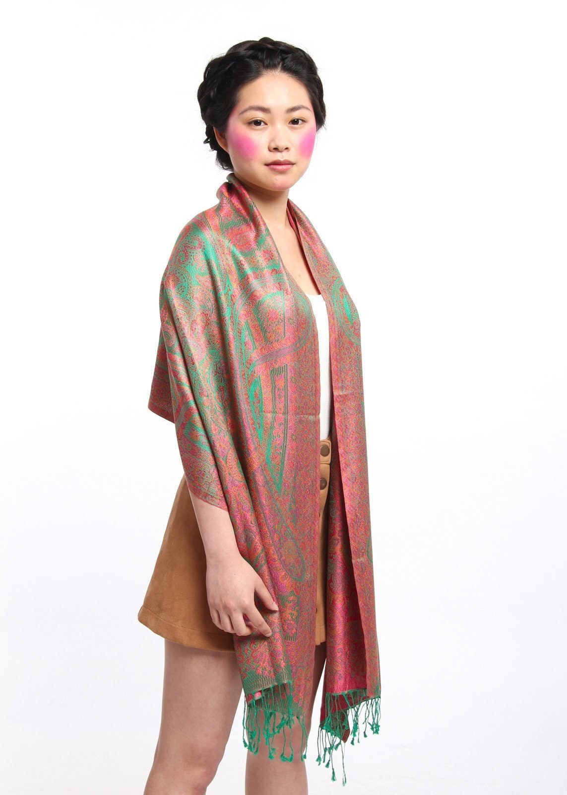 Smaragdgrüner Seidenschal Reise-Accessoires - Reiner Eid Geschenk 100% Pashmina Schal Für Mama Smaragdgrüner Seidenschal Reise-Accessoires - Reiner Eid Geschenk 100% Pashmina Schal Für Mama von TheLittleTibet
