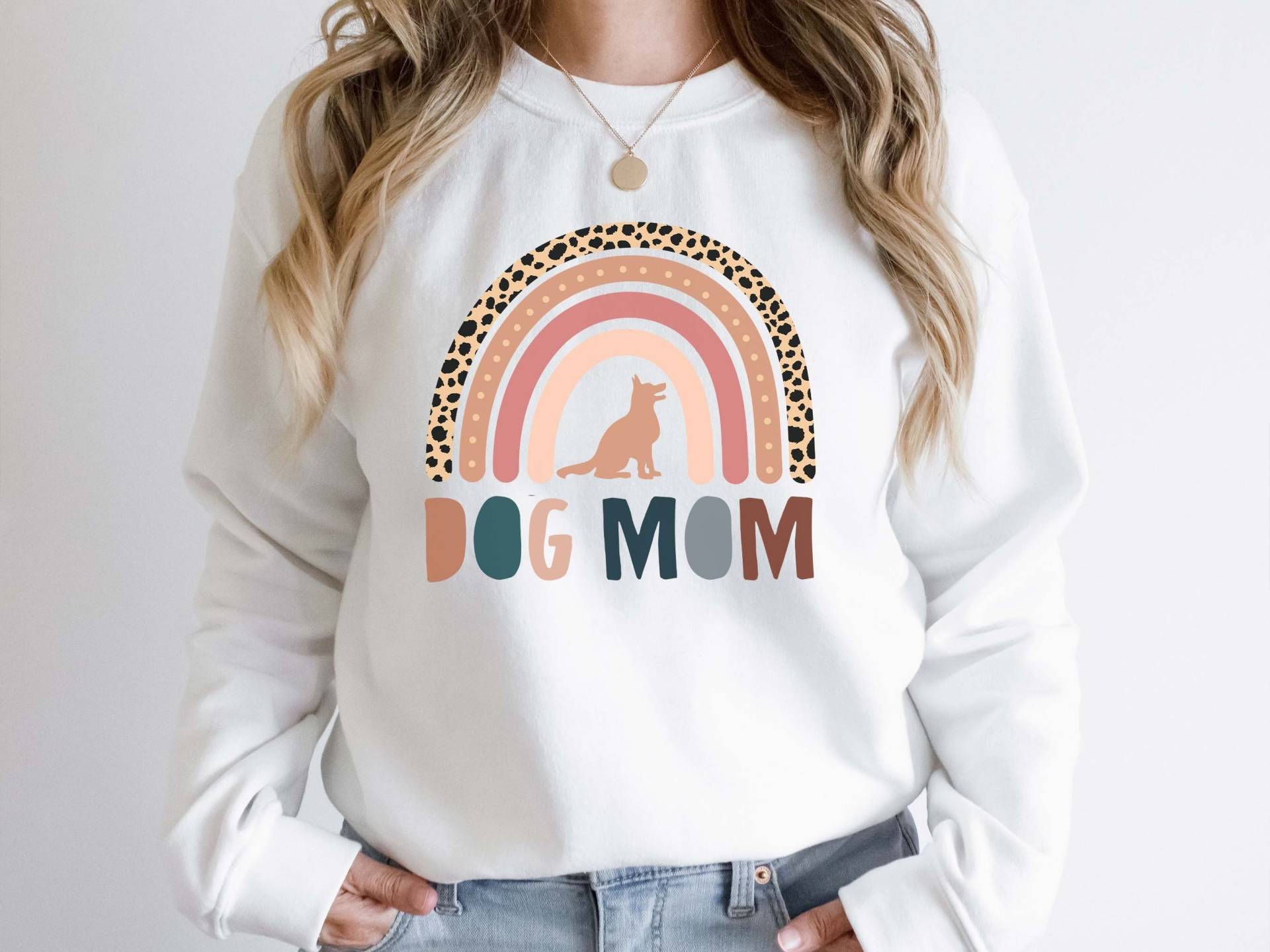 Hunde Mama Sweatshirt Boho Hund Regenbogen Neue Pullover Hundebesitzer Doggo Geschenke von TheLocalShop1