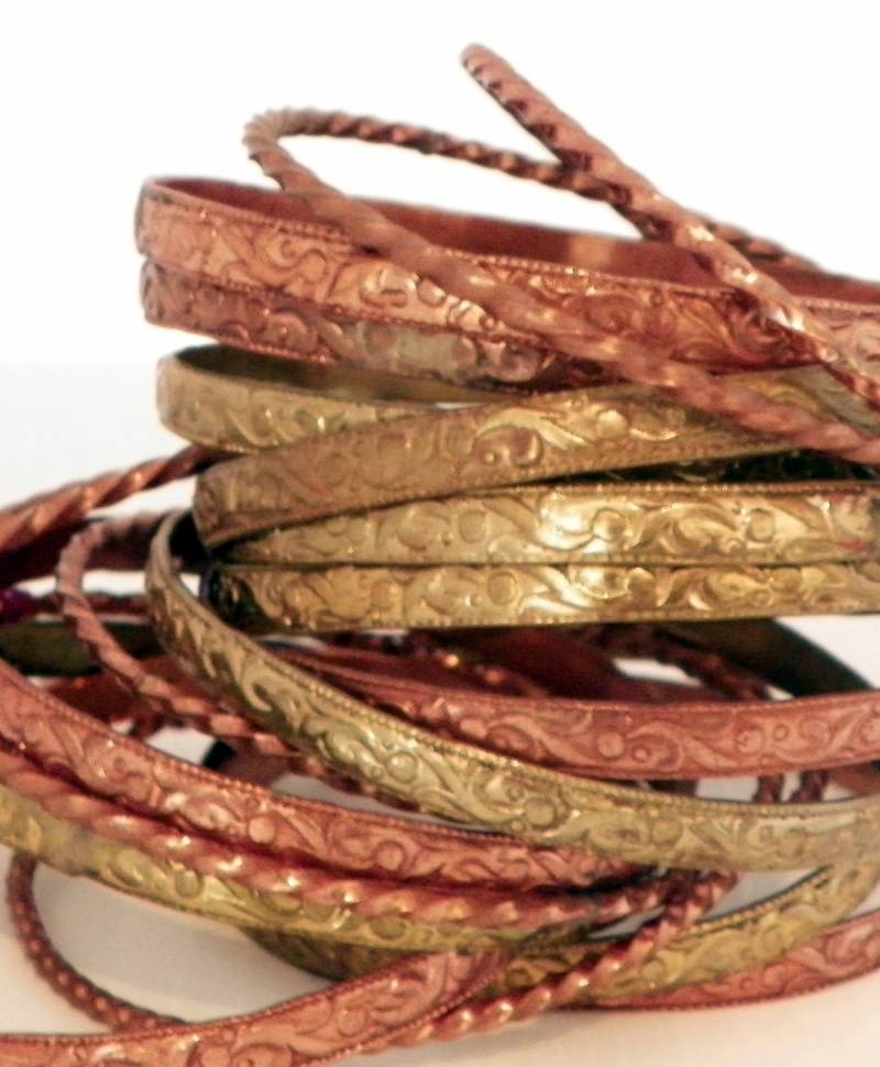 Kupfer Messing-Armreifen-Set Mit 3 von TheLostAmerican