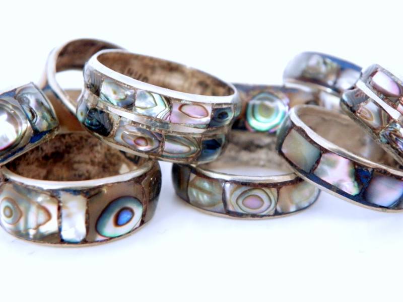 Taxco Mutter Der Perle Sterlingsilber Große Band von TheLostAmerican