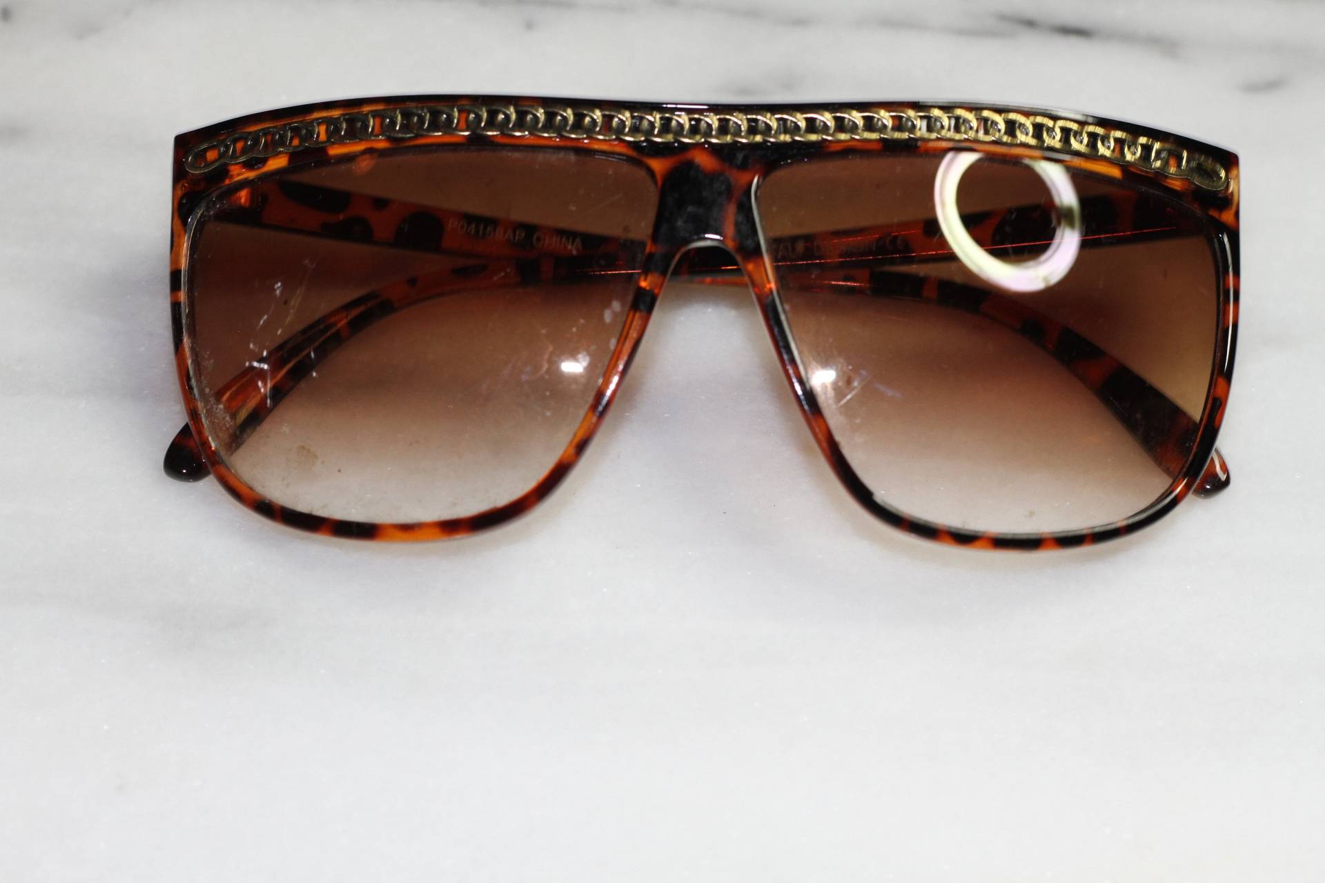 Braun Gold Kette Aviator Italien Sonnenbrillen von TheLoveFashion