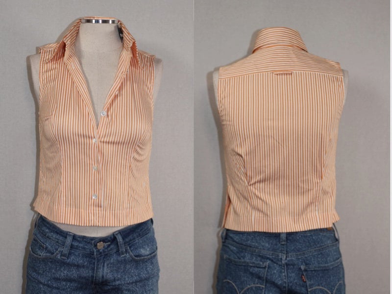 Express Orange & Weiß Gestreiftes Top von TheLoveFashion