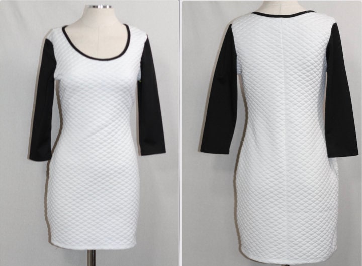 French Atmosphere Schwarz Weißes Kleid | L von TheLoveFashion