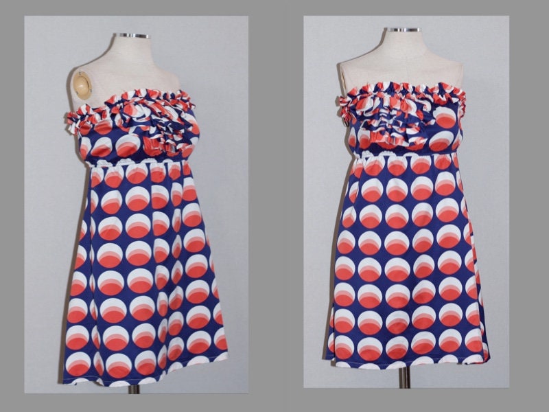 Judith März Orange-Blaues Kleid | L von TheLoveFashion