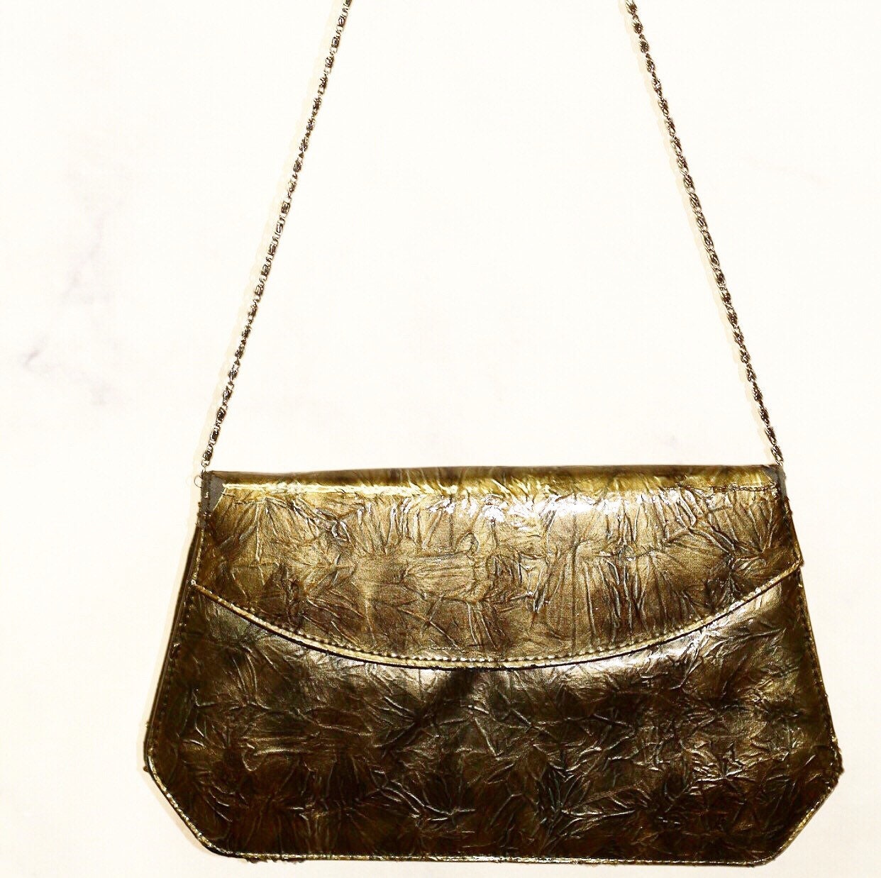 Kiwi Umschlag Handtasche W/Silber Kette von TheLoveFashion