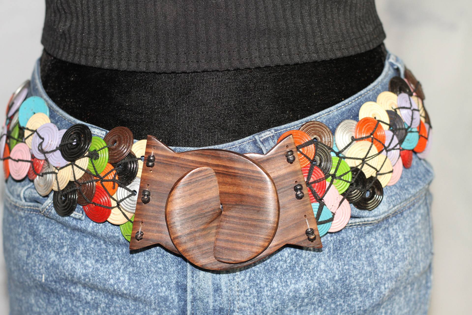 Multi Farbe Perlen Holz Gürtel von TheLoveFashion