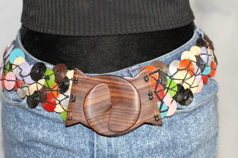 Multi Farbe Perlen Holz Gürtel von TheLoveFashion