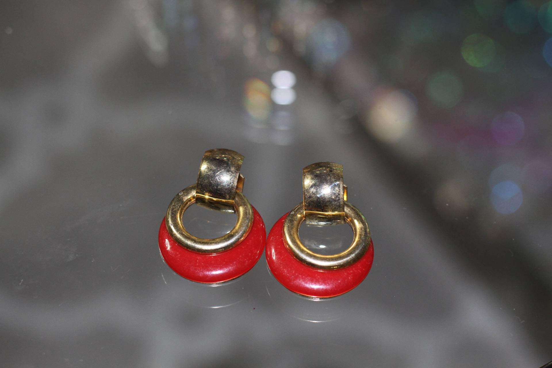 Rot & Gold Ohrringe von TheLoveFashion