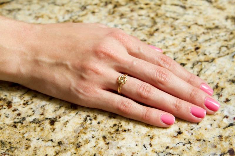 Doppelknoten Ring Set 14Kt Gold Filled Freundschaftsringe von TheLoveKnotShop