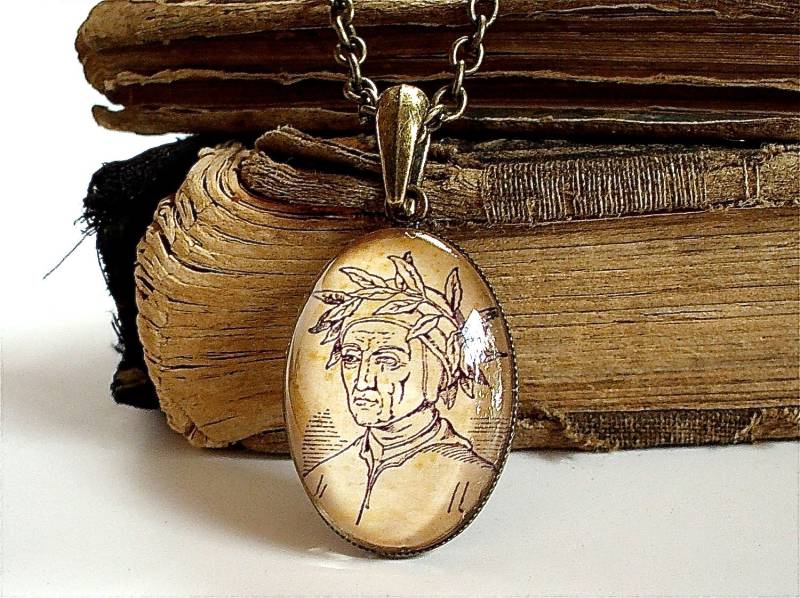 Dante Halskette - Durante Degli Alighieri in Bronze Oder Silber von TheLysineContingency