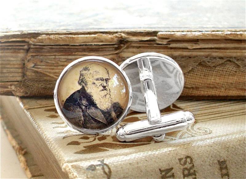 Sale - Charles Darwin Manschettenknöpfe in Silber Oder Edelstahl Wissenschaft von TheLysineContingency