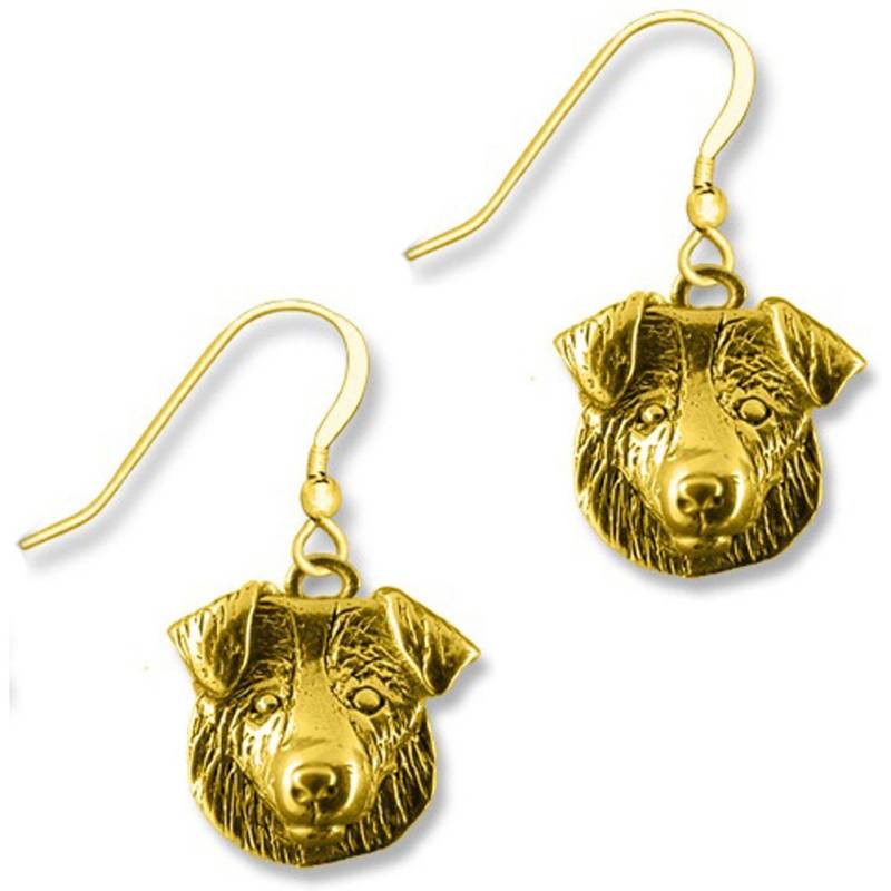 14K Solid Gold Australian Shepherd Ohrringe von TheMagicZoo