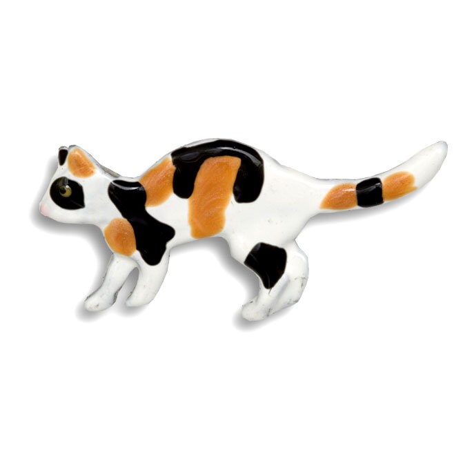 Emaille Calico Katzen Pin von TheMagicZoo