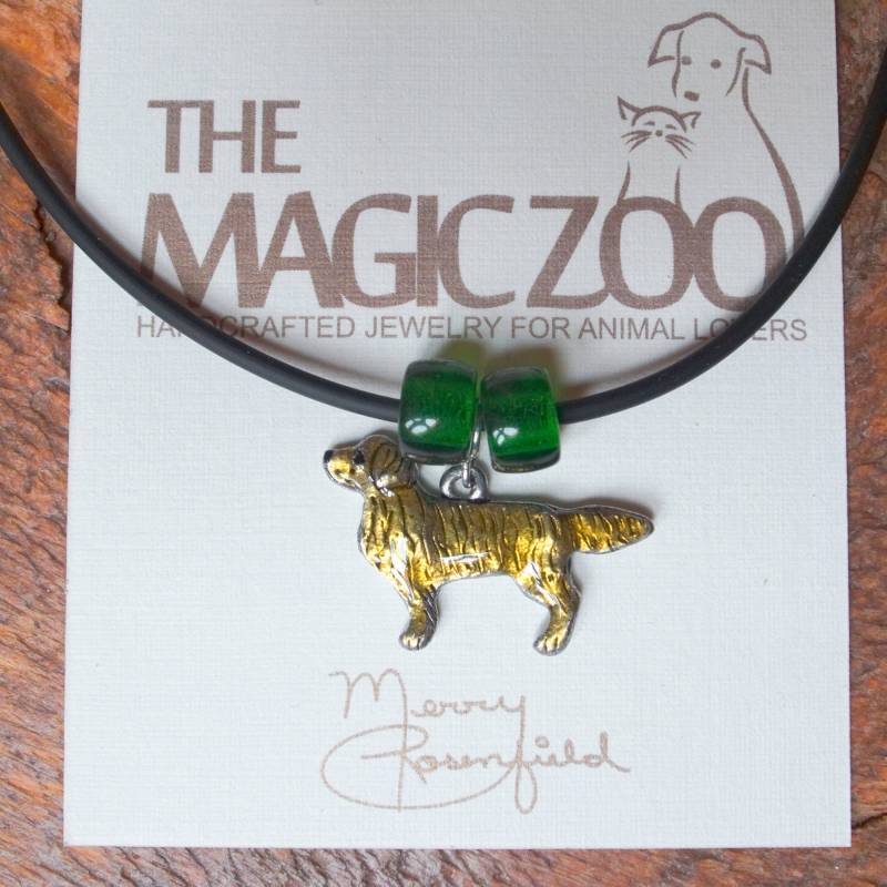 Emaille Golden Retriever Körper Halskette von TheMagicZoo