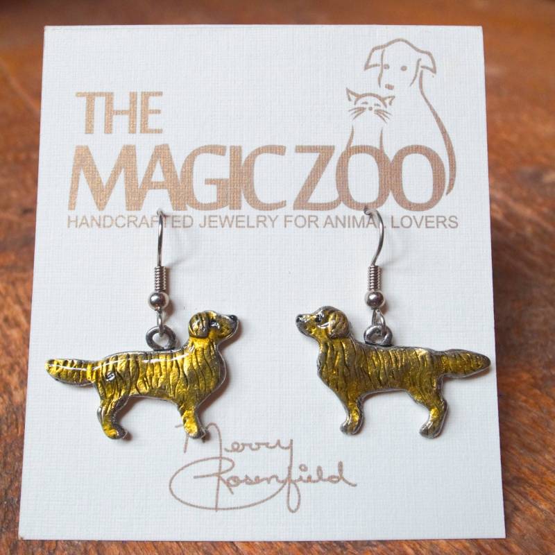 Emaille Golden Retriever Körper Ohrringe von TheMagicZoo