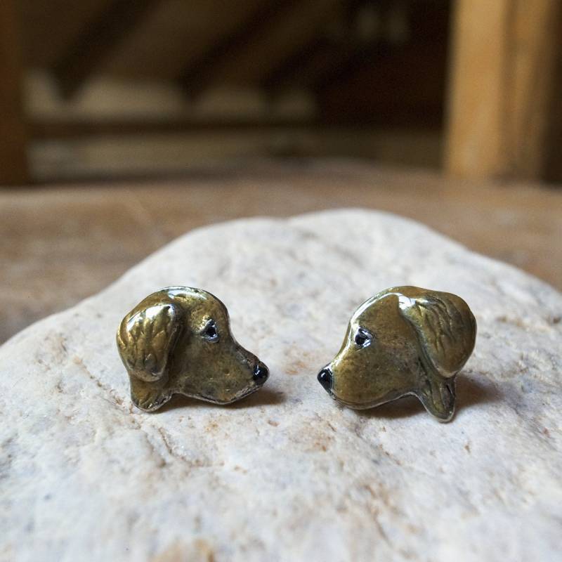 Emaille Golden Retriever Ohrstecker von TheMagicZoo