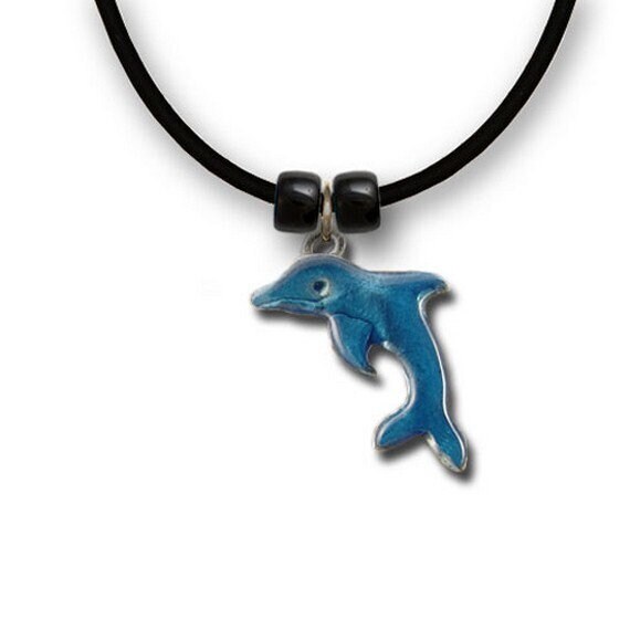 Emaille Halskette Blauer Delfin von TheMagicZoo