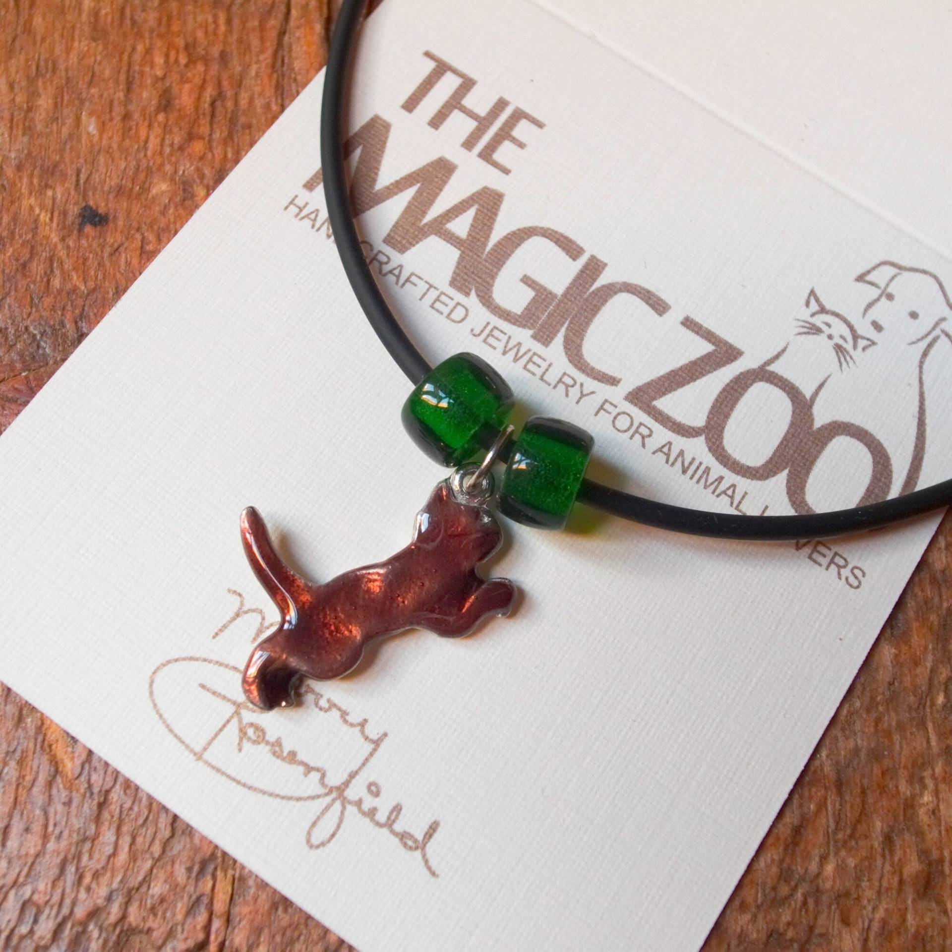 Emaille Havanna Braune Katze Halskette von TheMagicZoo