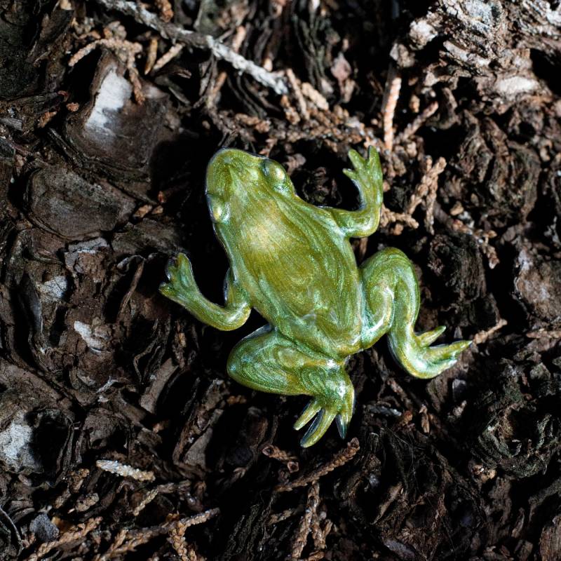 Emaille Hellgrüner Frosch Pin von TheMagicZoo