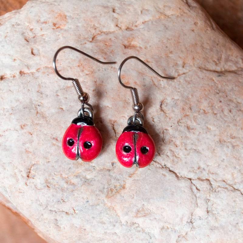 Emaille Marienkäfer Ohrringe von TheMagicZoo