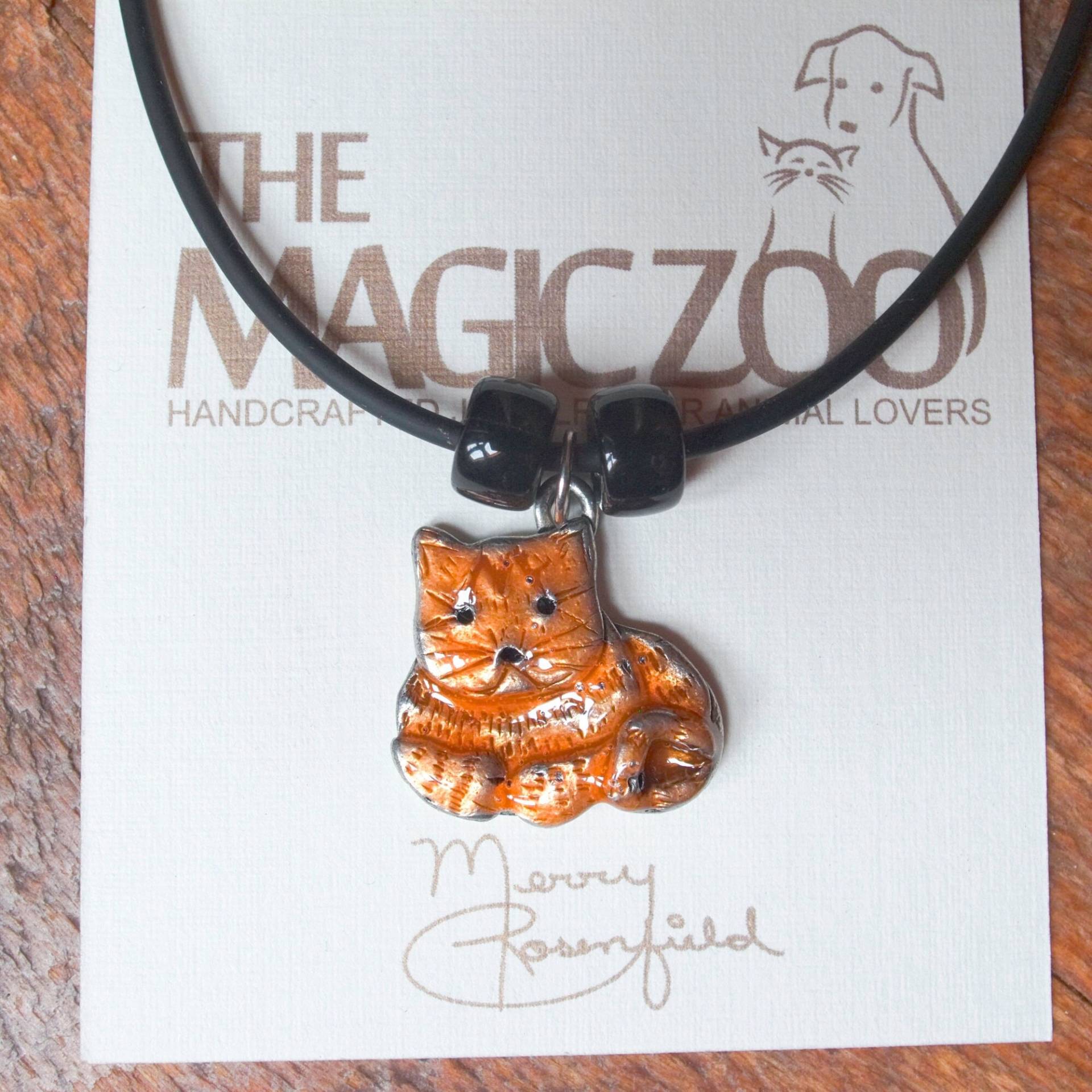 Emaille Orange Große Halskette von TheMagicZoo