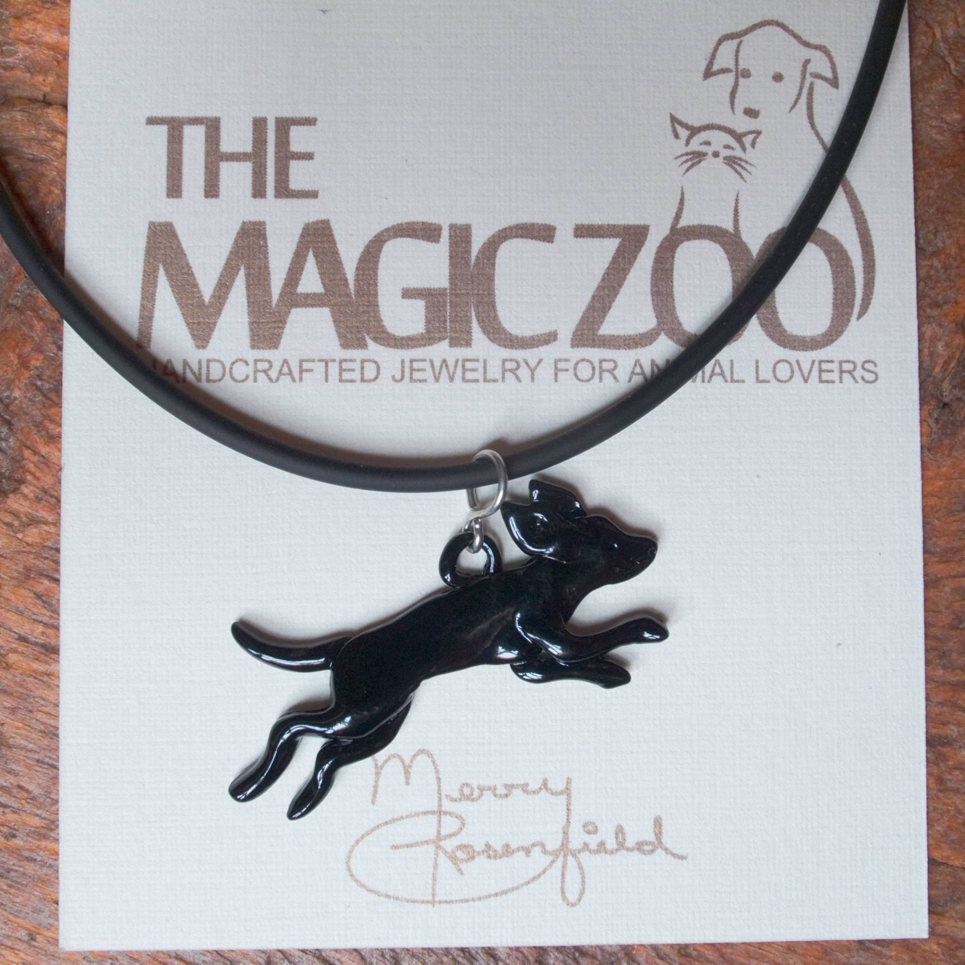 Emaille Schwarz Dock Halskette von TheMagicZoo