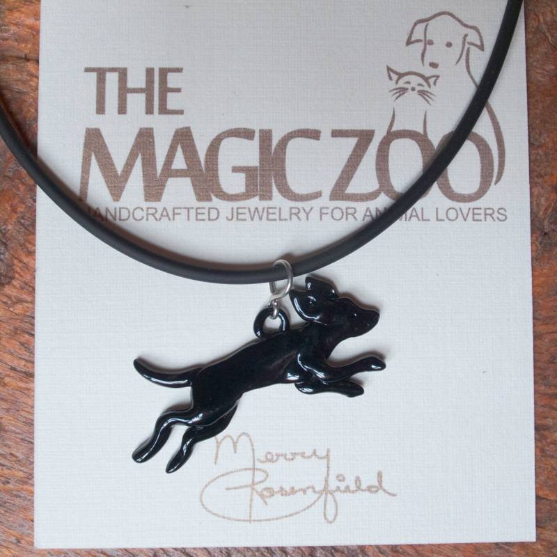 Emaille Schwarz Dock Halskette von TheMagicZoo