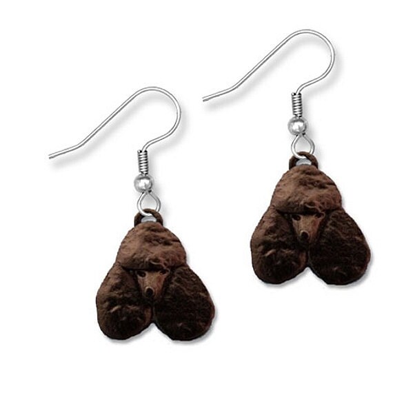 Emaille Schwarz Pudel Ohrringe von TheMagicZoo