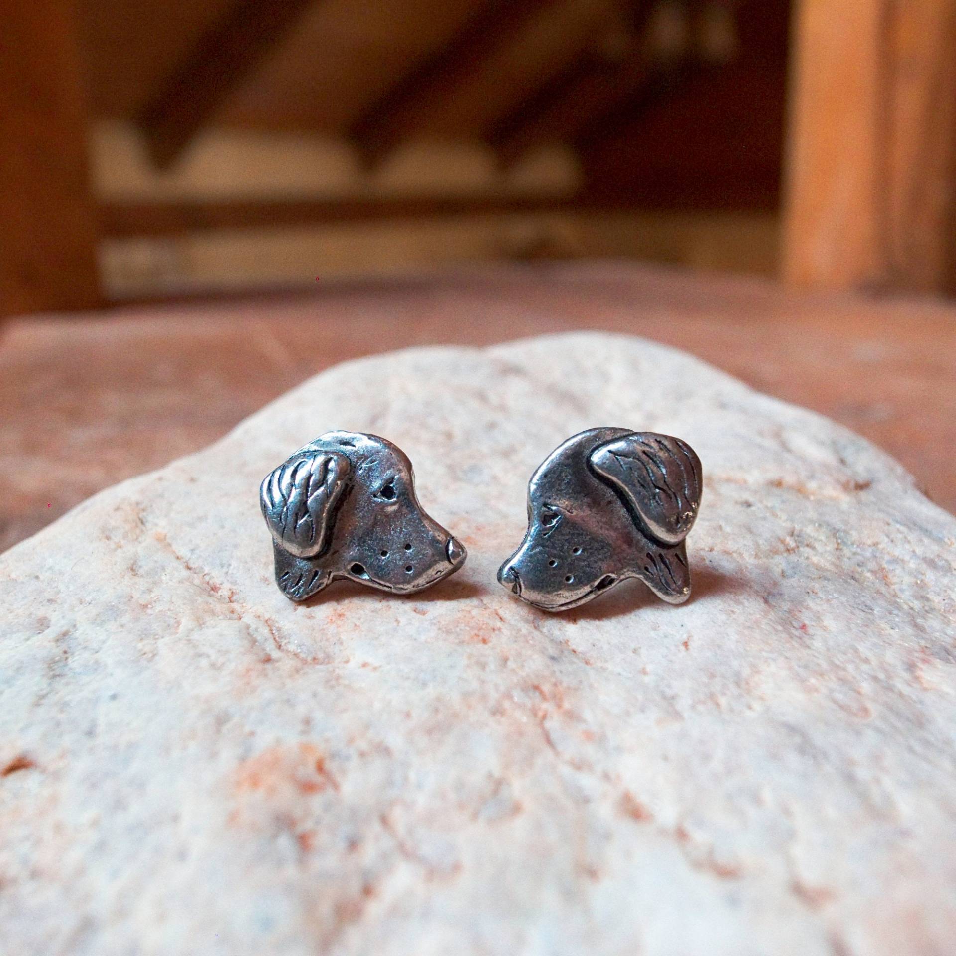 Zinn Golden Retriever Ohrstecker von TheMagicZoo