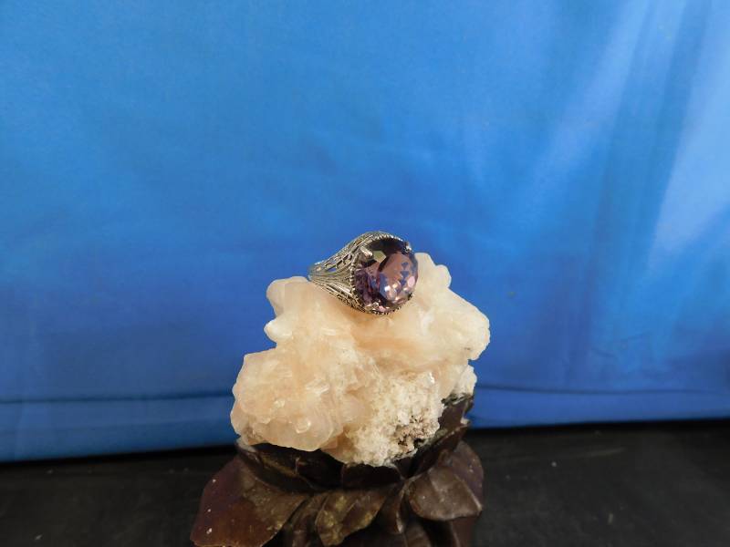 Februar Geburtsstein Großer 10, 03 Ct. Runder Amethyst 1920Er Stil Filigran Ring Sterling Silber Februar Geburtsstein Großer 10, 03 Ct. Runder Amethyst 1920Er Stil Filigran Ring Sterling Silber von TheMasterJeweler