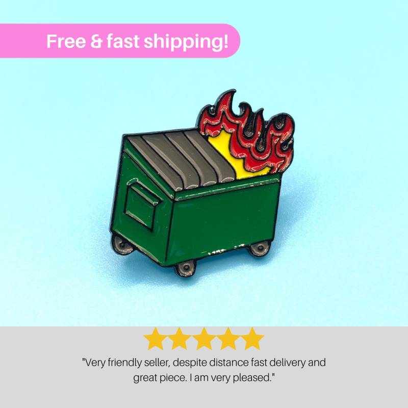 Mülleimer Feuer Meme Emaille Pin - Lustige Und Cartoonish Hard Enamel Brosche von TheMemeMarket