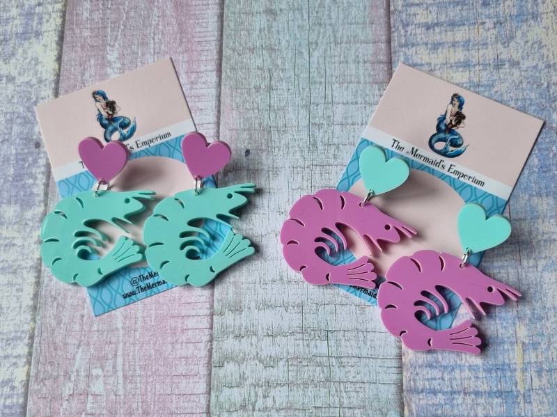 Große Garnele Ohrstecker - Variationen Erhältlich von TheMermaidsEmporium