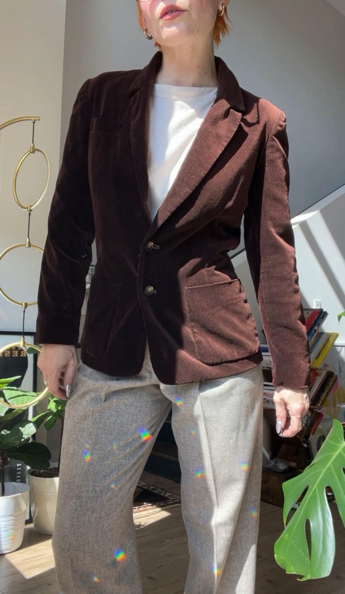 Vtg 70Er Jahre Schokobrauner Samt Blazer von TheMetalRomanticShop