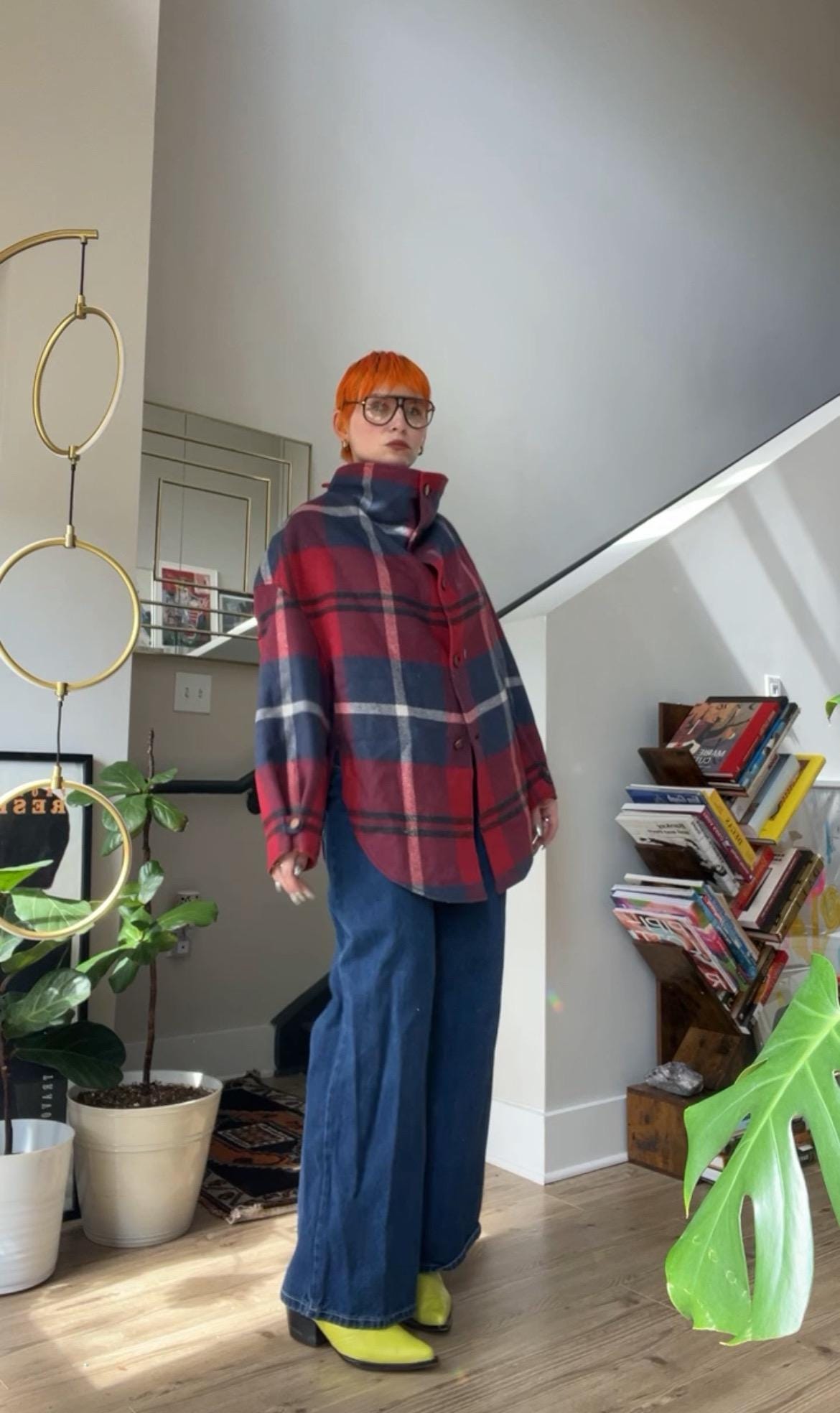 Vtg 80Er Jahre Armani Jeans Kariertes Wollshacket von TheMetalRomanticShop