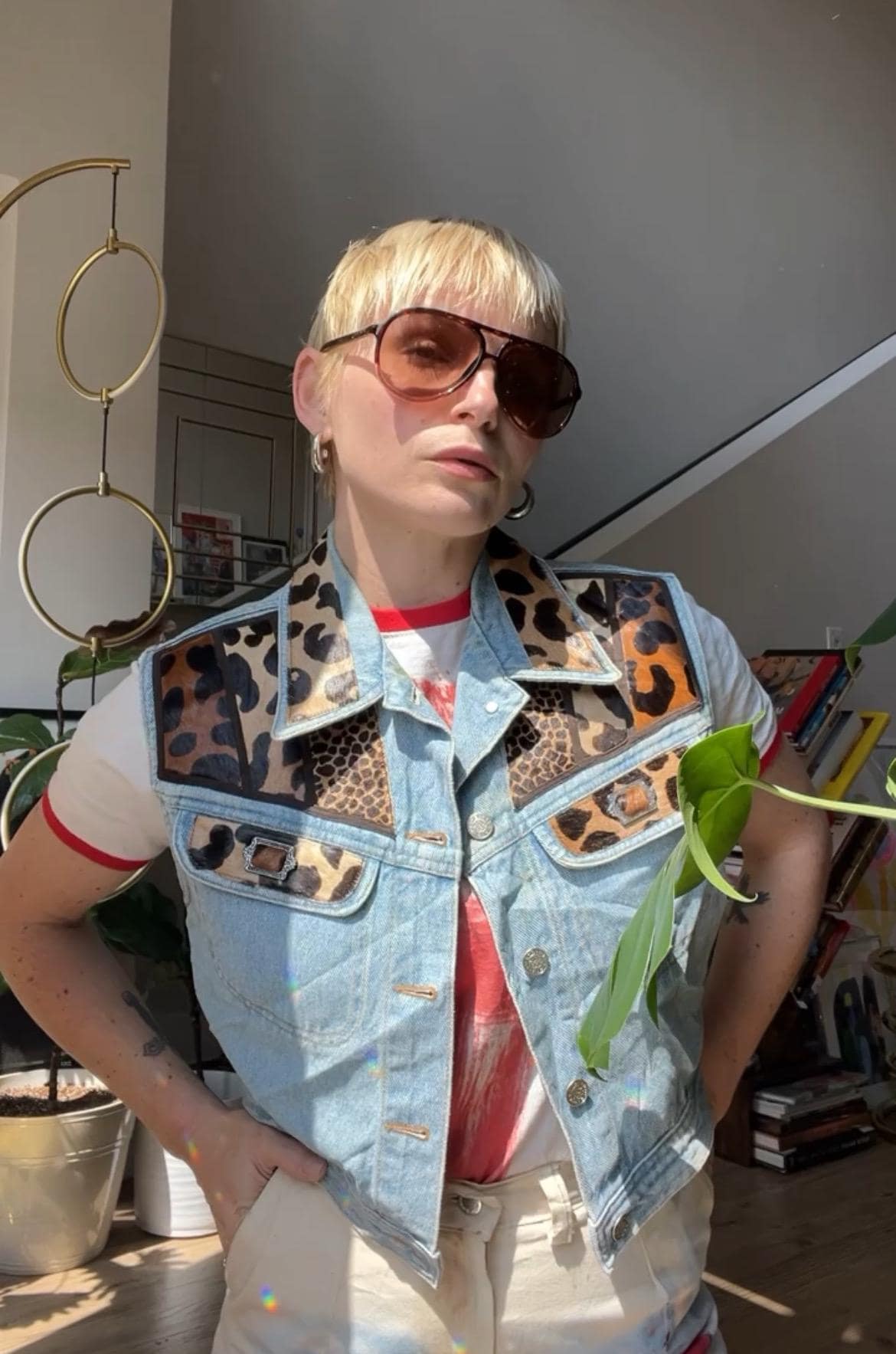 Vtg 90Er Jahre Denim/Pferdehaar Weste von TheMetalRomanticShop