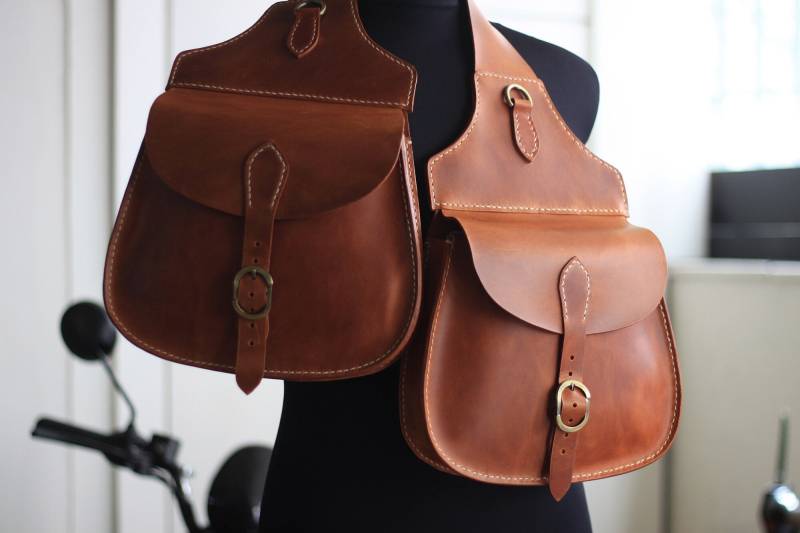 Leder Umhängetasche | Handgemachte Western Style Satteltasche - Für Pferd Und Motorrad Buhscraft Bag Camping Tasche von TheMillStory
