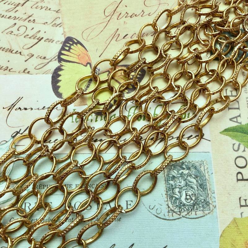 strukturierte Messingkette 10 X 13 Mm | Verkauf Durch Den Fuß | Bra5 von TheModAnt