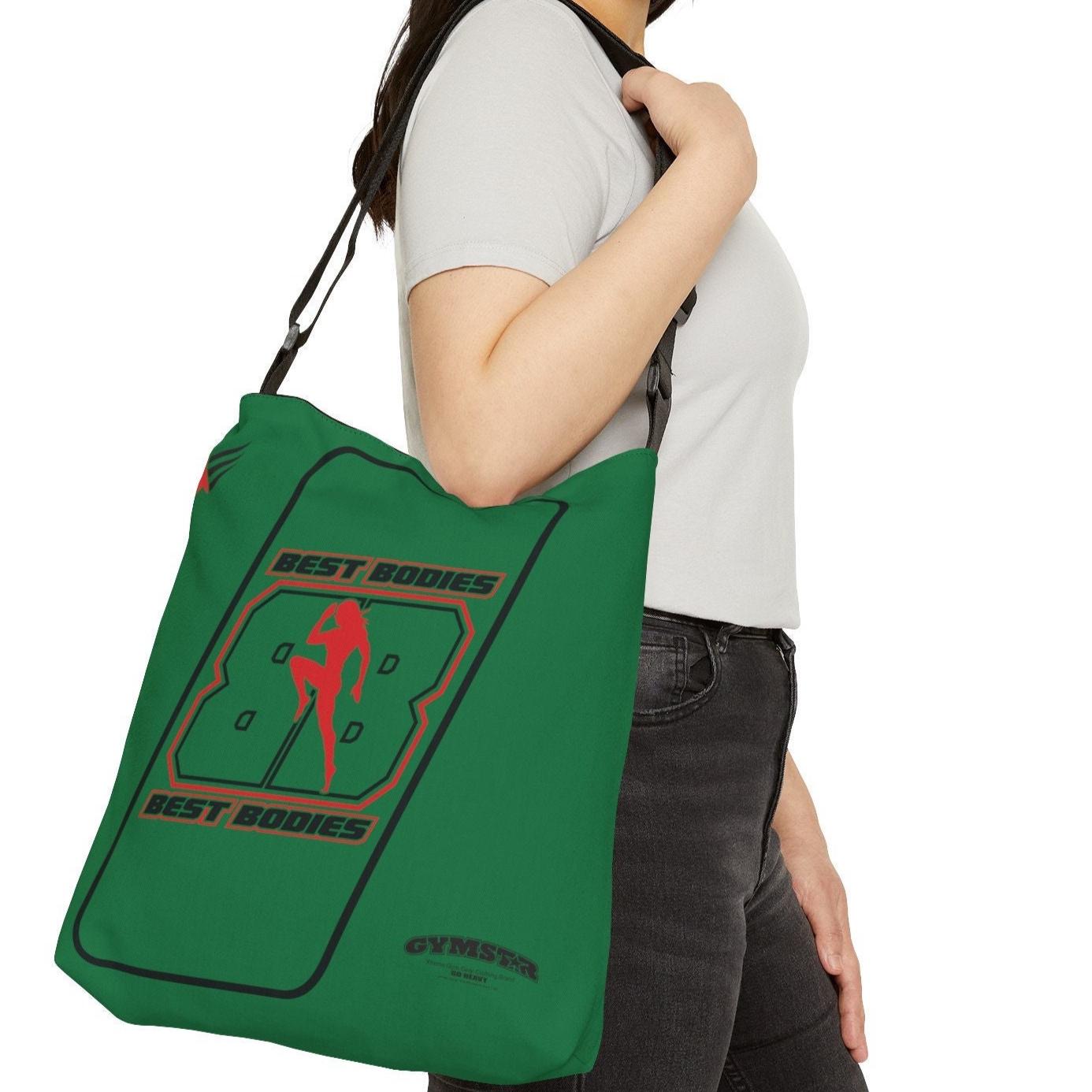 Green Gymstar Adjustable Tote Bag | Large Fitness Yoga Custom Aop Sports Gear With Pockets von TheMuscleagents