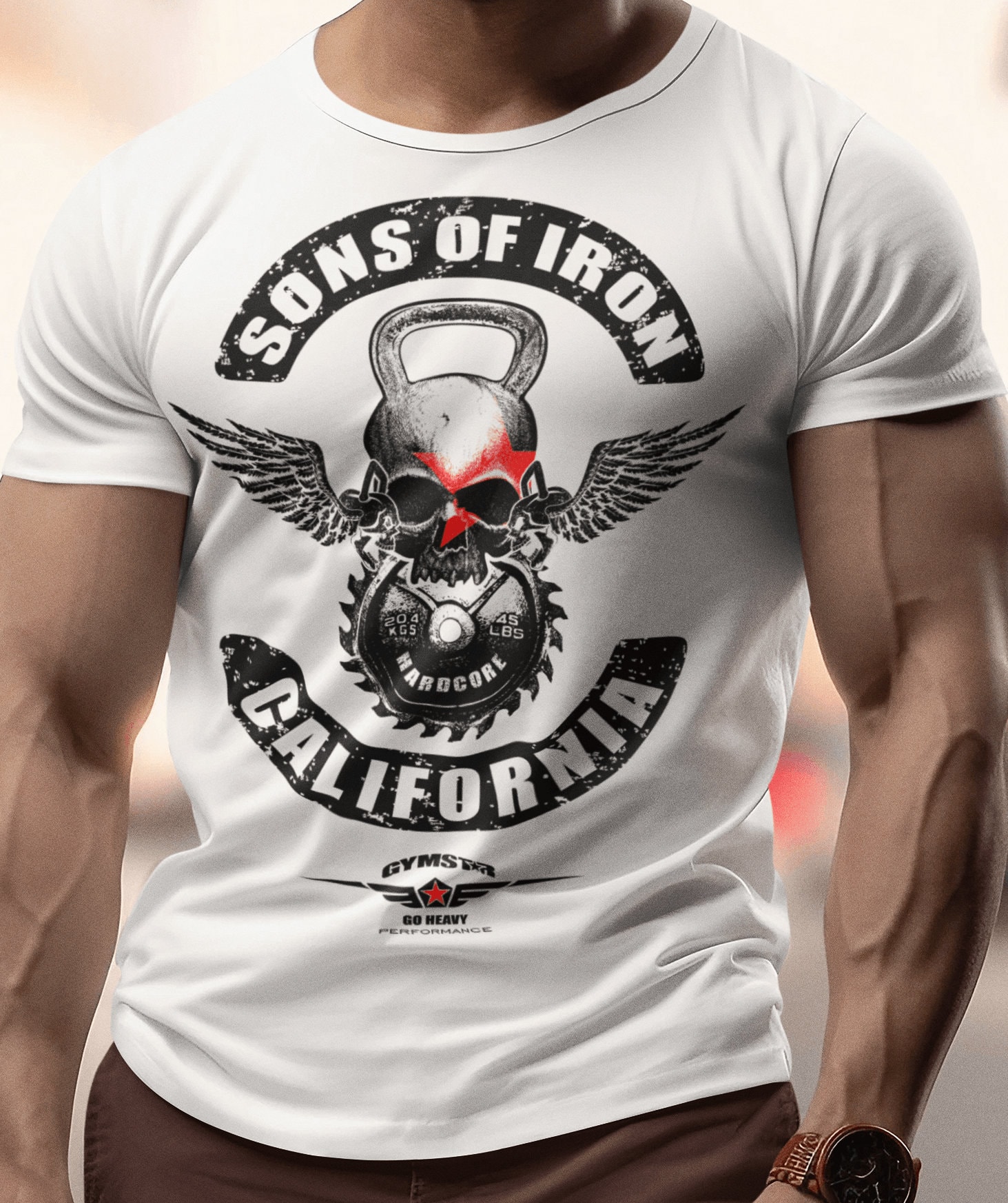 Gym Shirt, Gymstar Clothing, Bodybuilding Fitness Wear, Crossfit Training Sport Sons Of Iron Gym Shirt, Gymstar Clothing, Bodybuilding Fitness Wear, Crossfit Training Sport Sons Of Iron von TheMuscleagents