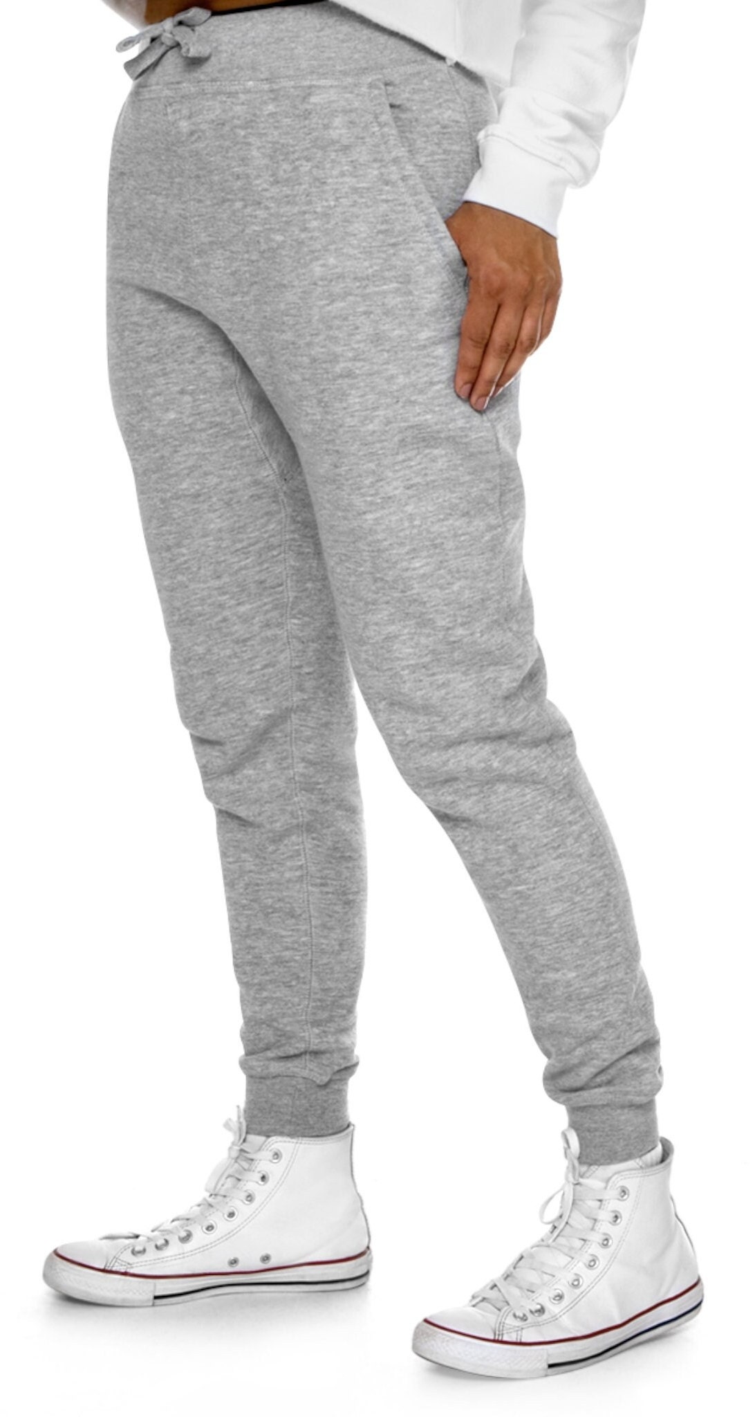 Unisex Light Gray Fleece Joggers | Gymstar Extreme Comfort Sweatpants Cotton Blend Training Gear With Pockets von TheMuscleagents